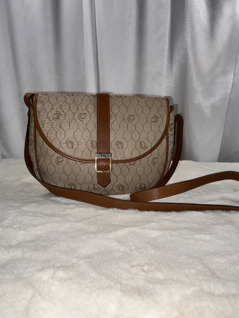 Christian Dior Vintage Honeycomb Crossbody Bag.
